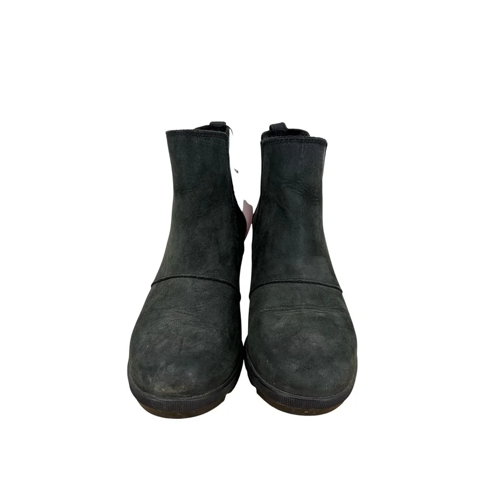 Sorel Arctic Wedge II Chelsea Boots Black Leather Ankle NL3022-010 Womens 7